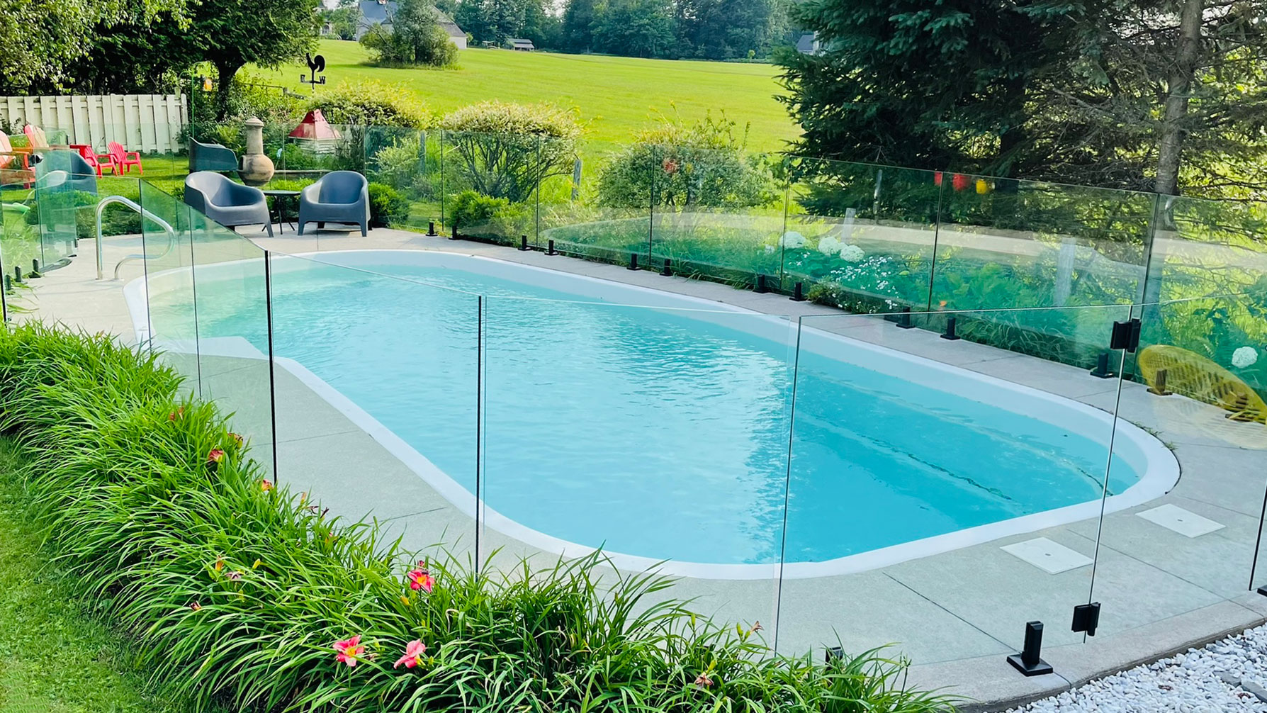 Piscine creusée Après